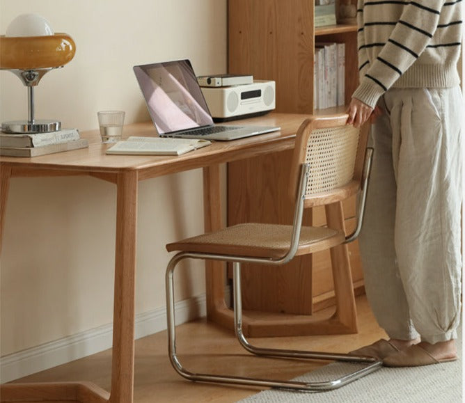 Oak, Ash Solid Wood Large Office Desk