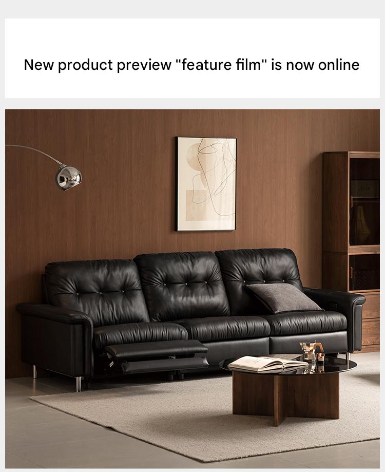 Genuine Leather Zero-Wall Power Recliner Sofa