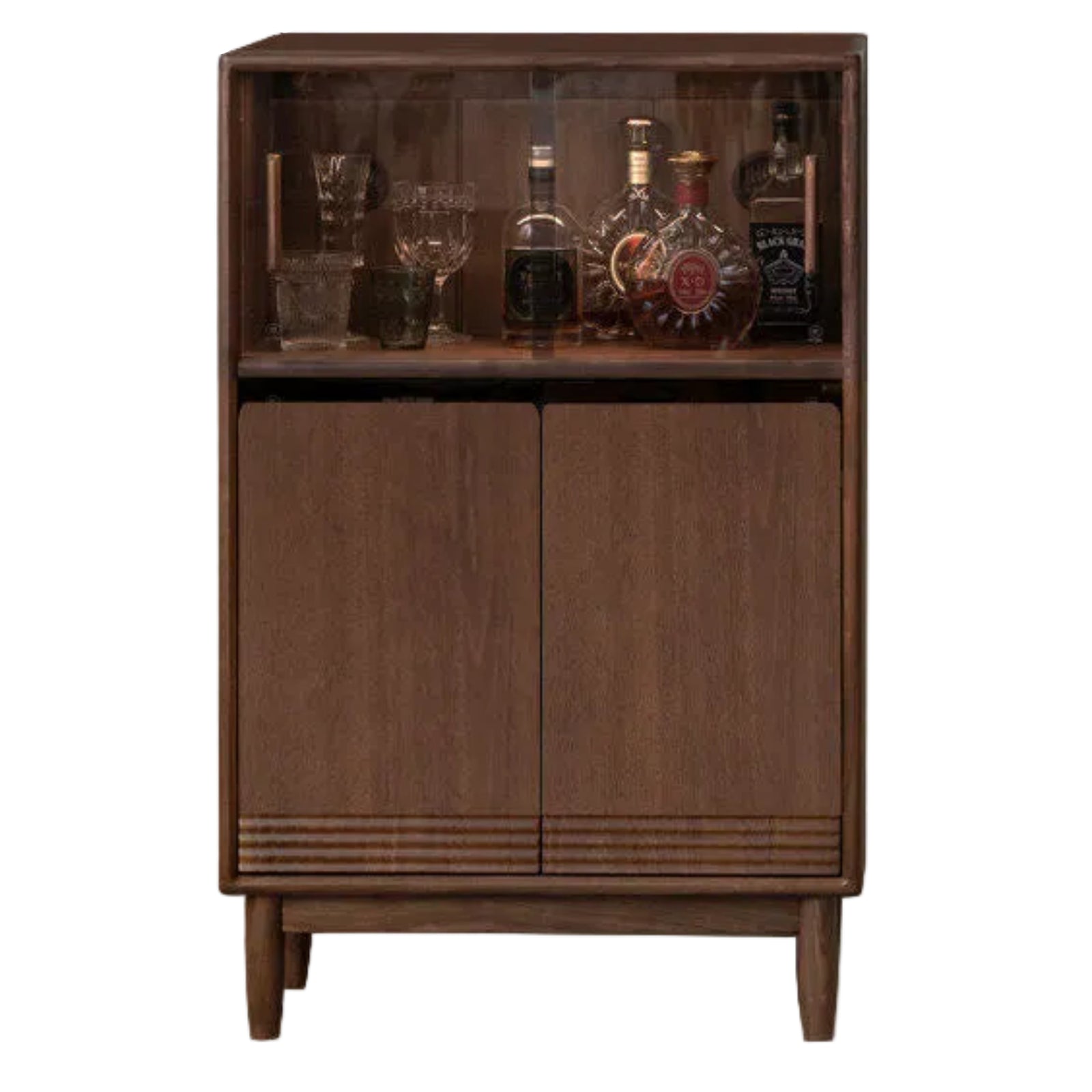 Black Walnut, Oak, Solid Longan Hardwood , Cherry Solid Wood Modern Side Cabinet