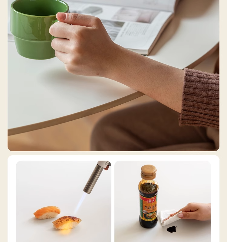 Cherry, Black Walnut, Ash Solid Wood Folding Retro Rock Plate Dining Table