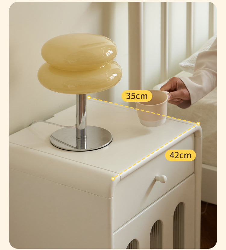 Rubber Solid Wood Light Luxury Nightstand