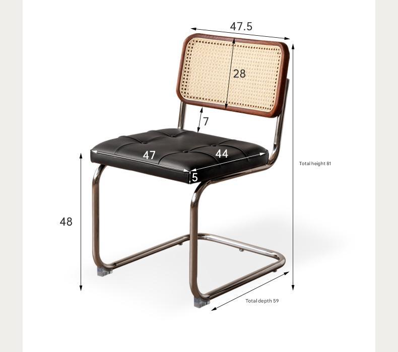 4 pcs Oak Solid Wood leather Soft Suspended Chair