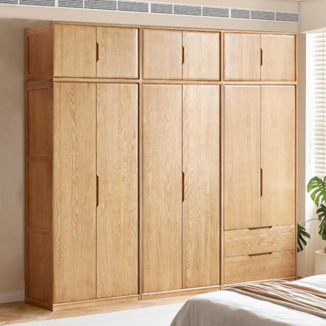 Ash Solid Wood Wardrobe Modern.