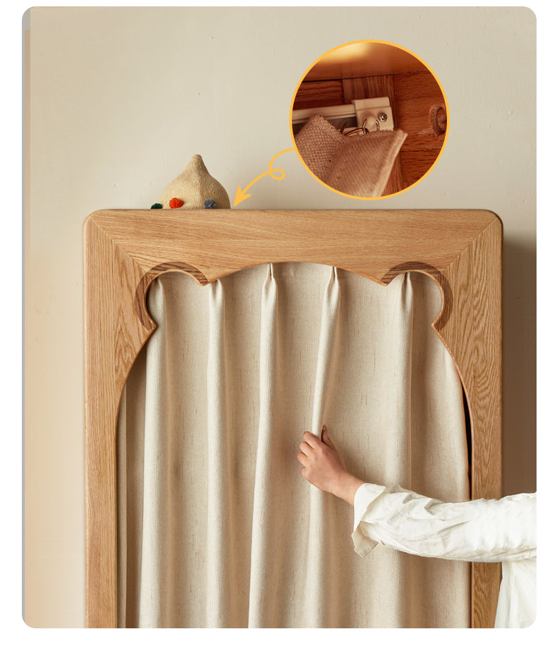 Beech Solid Wood Children's Wardrobe.