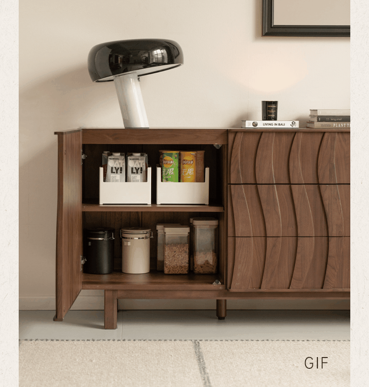 Black Walnut Solid Wood Antique Style Sideboard