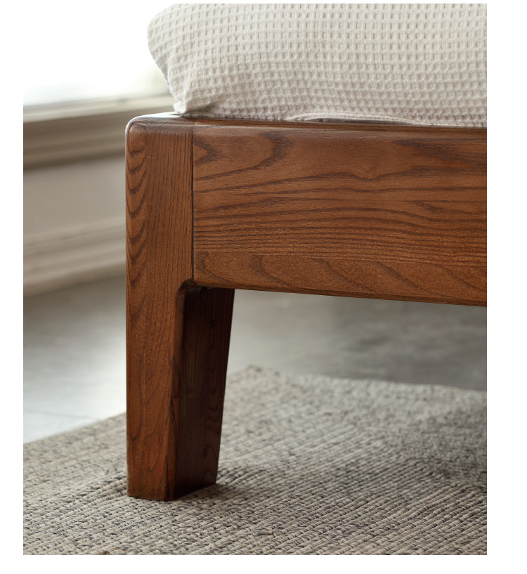 Ash, Oak Solid Wood Bed Nordic Modern Simple Bed