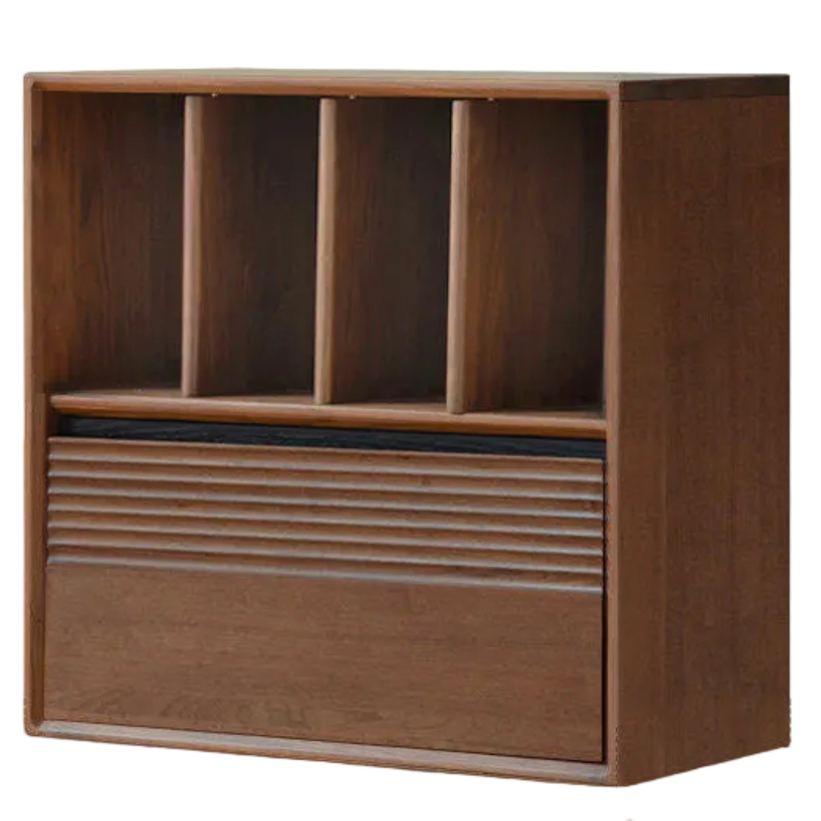 Sandalwood, Oak, Black Walnut, Ash Solid Wood Light Luxury Style Module Bookcase