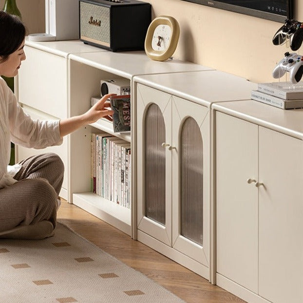 Poplar Solid Wood Combinable Storage TV Cabinet