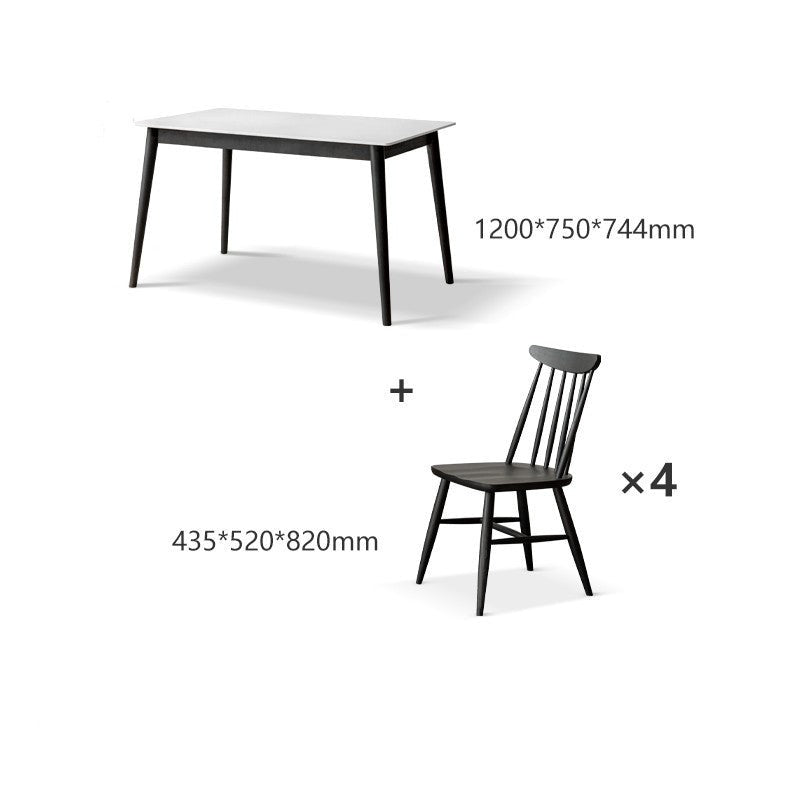 Oak Solid Wood Rock Plate Dining Table"