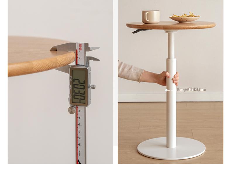 Oak, Black Walnut, Beech Solid Wood Lifting Side Table