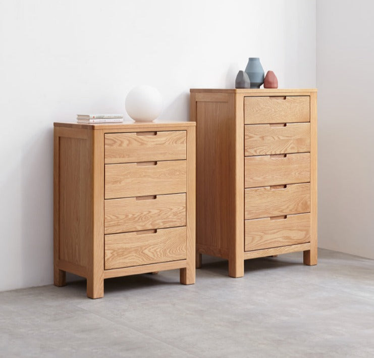 Oak solid wood chest of drawers"+