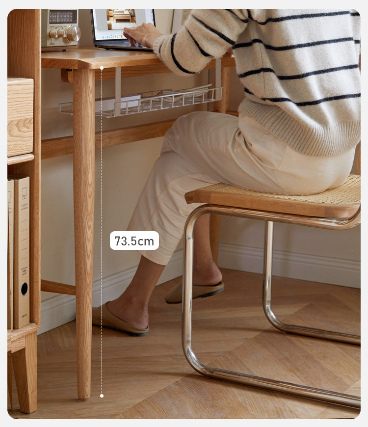 Oak, Rubberwood Solid Wood Corner Table Study Office Desk