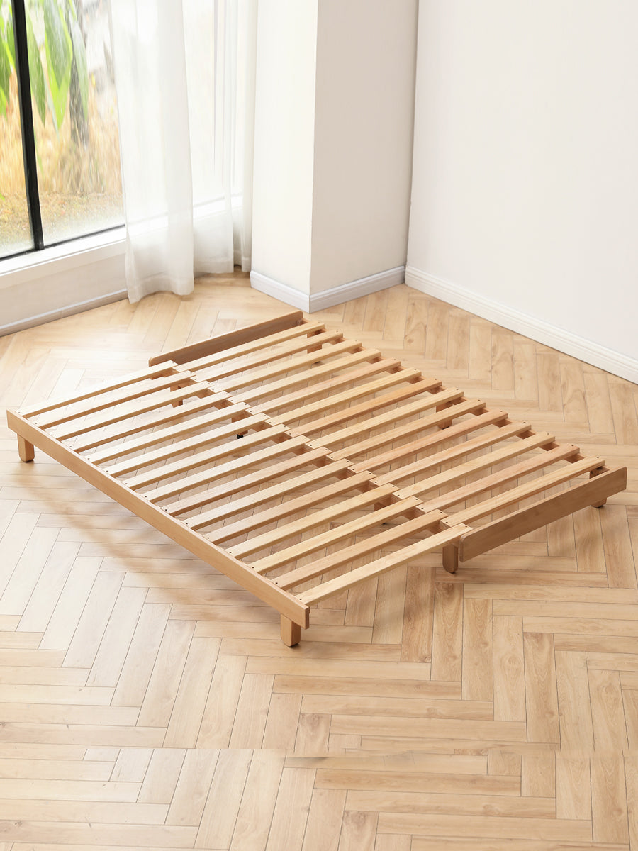 European Beech Solid Wood Sofa Bed Retractable Folding Bbed.