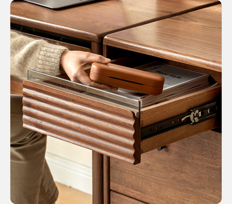 Black Walnut Solid Wood Desk Nordic