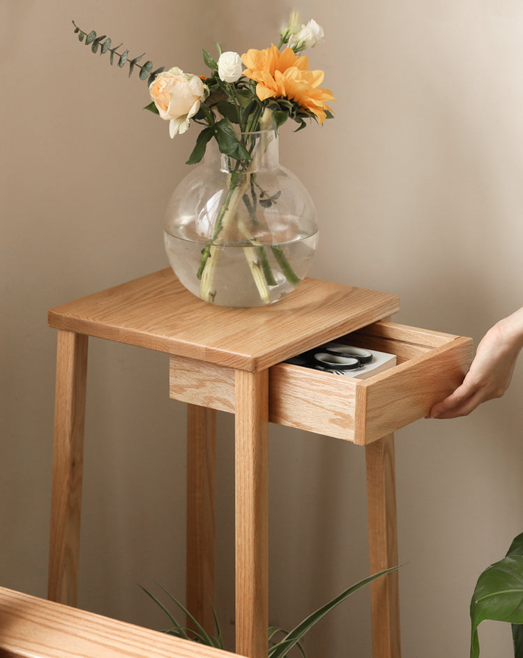 Oak Solid Wood Flower Rack Modern