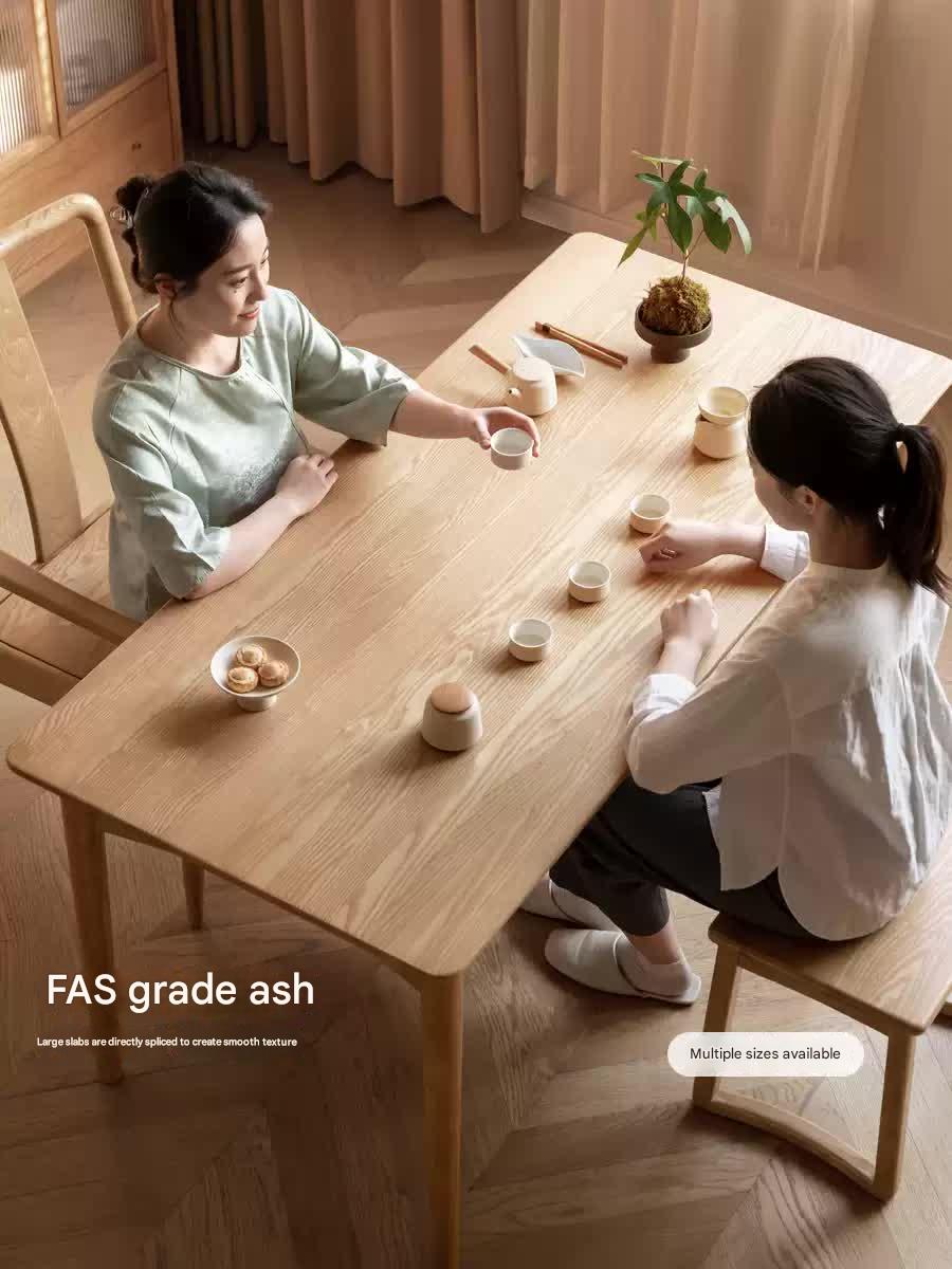 Ash Solid Wood Modern Dual-Purpose Tea Table.