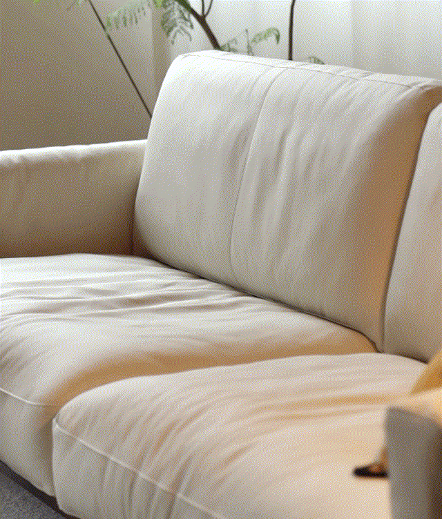 Black Walnut, Ash Solid Wood Leather High Back Sofa,