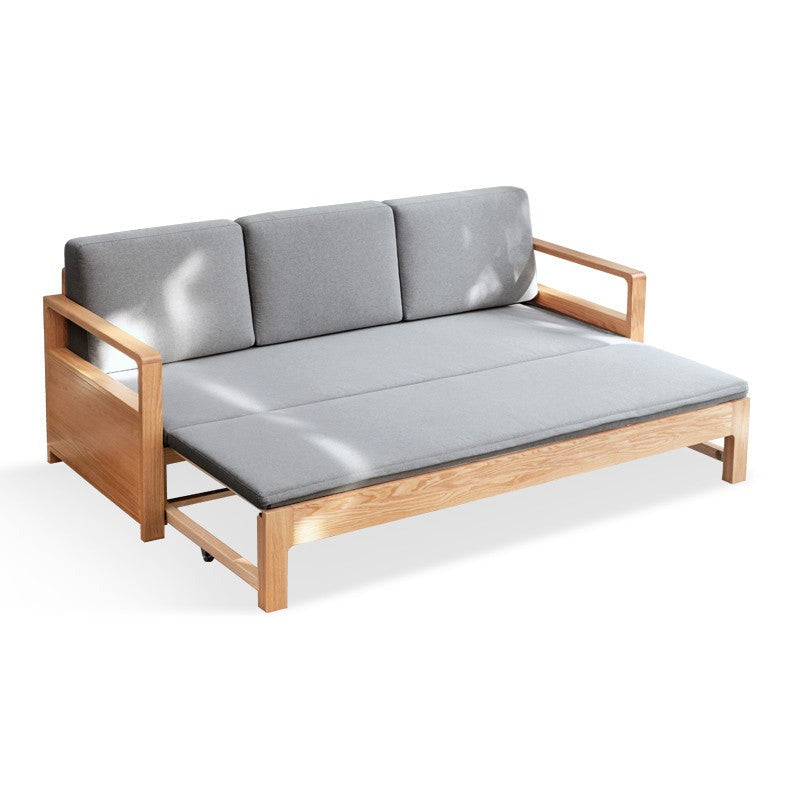 Oak, Ash Solid Woof Folding Storage Sofa Bed.