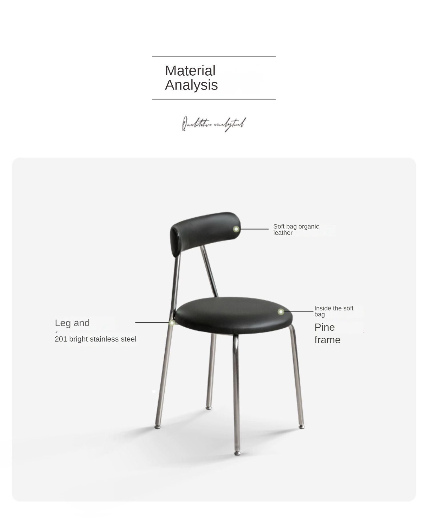 Makeup Soft White/Black Chair