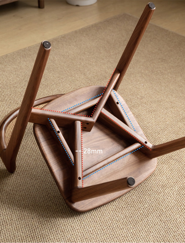 Black Walnut, Ash Solid Wood Dining Chair