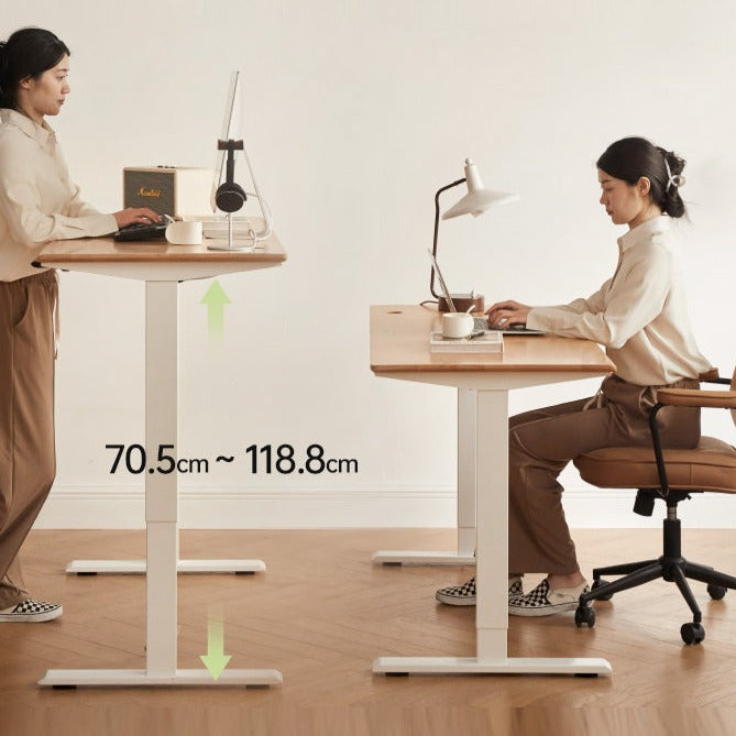 Oak, Black Walnut Solid Wood Electric Lift Standing Desk Adjustable Table