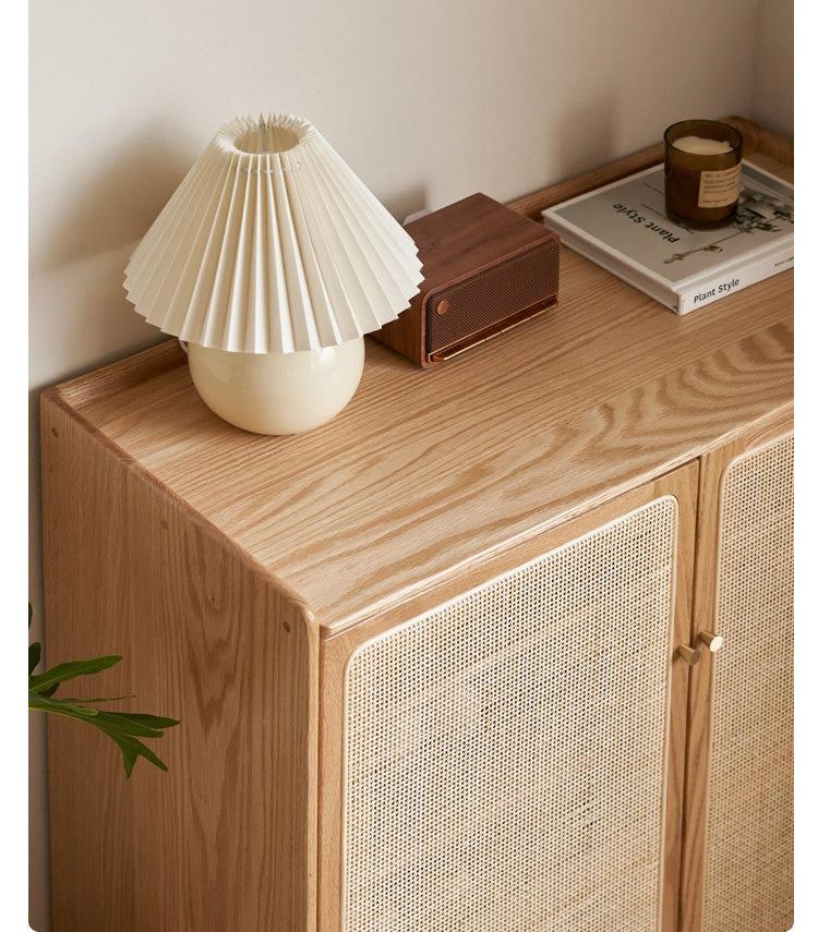 Oak, Black Walnut, Beech Solid Wood Shoe Cabinet