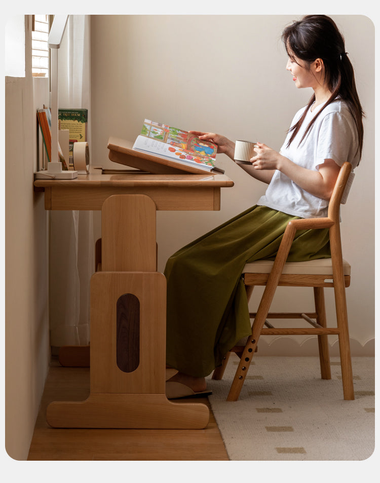 European Beech Solid Wood Liftable Kids Table