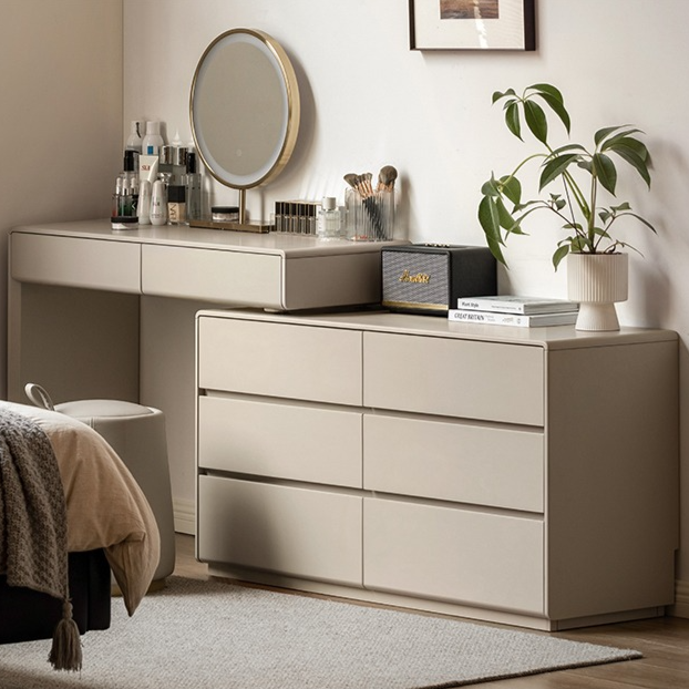 Solid Wood Dressing Table Bedroom Simple Retractable Dressing Table