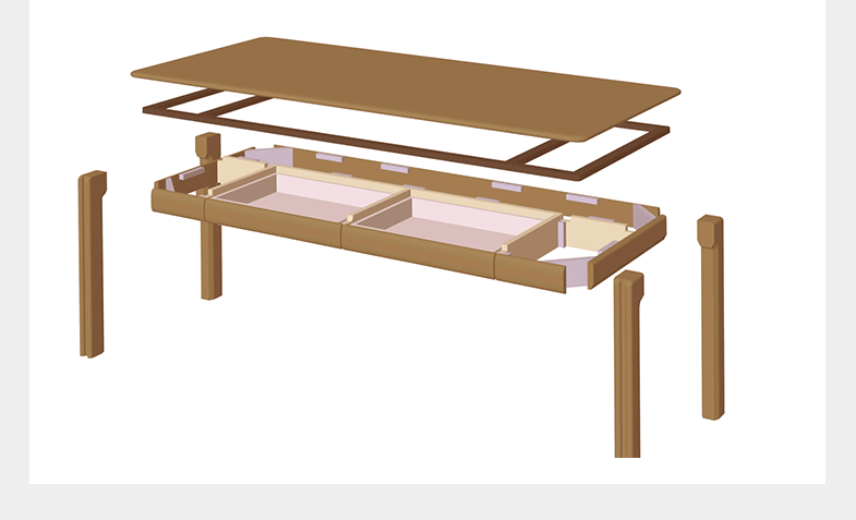Cherry Solid Wood Color Large Office Desk