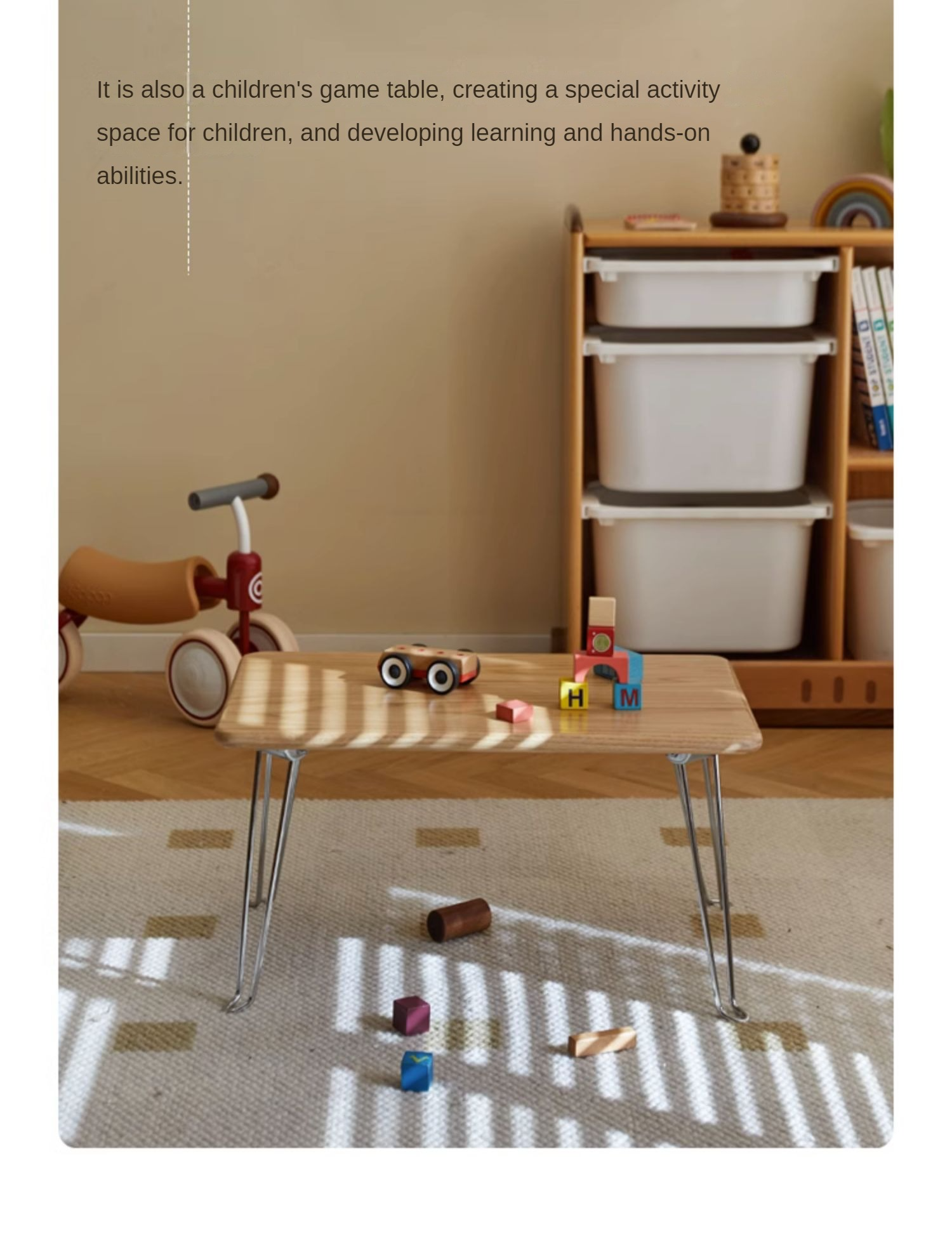 Oak Solid Wood Foldable Bay Window Table