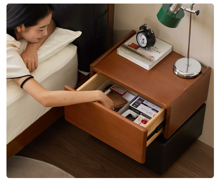 Oak, Poplar Solid Wood Nightstand