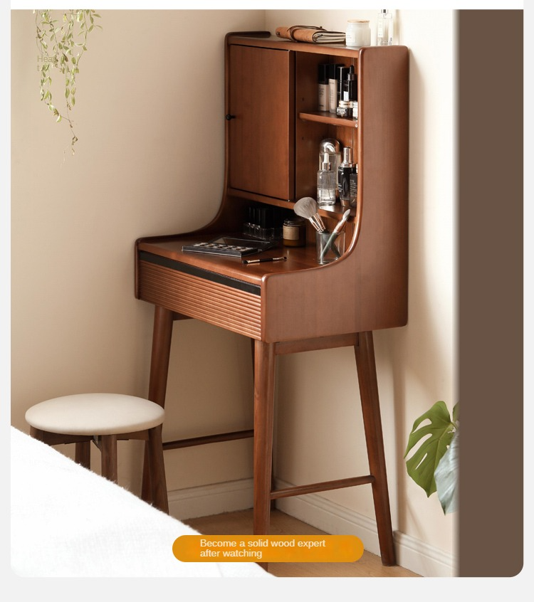 Poplar Solid Wood Retro Makeup Table.