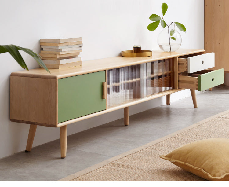 Beech Solid Wood TV Cabinet Forest-Style.