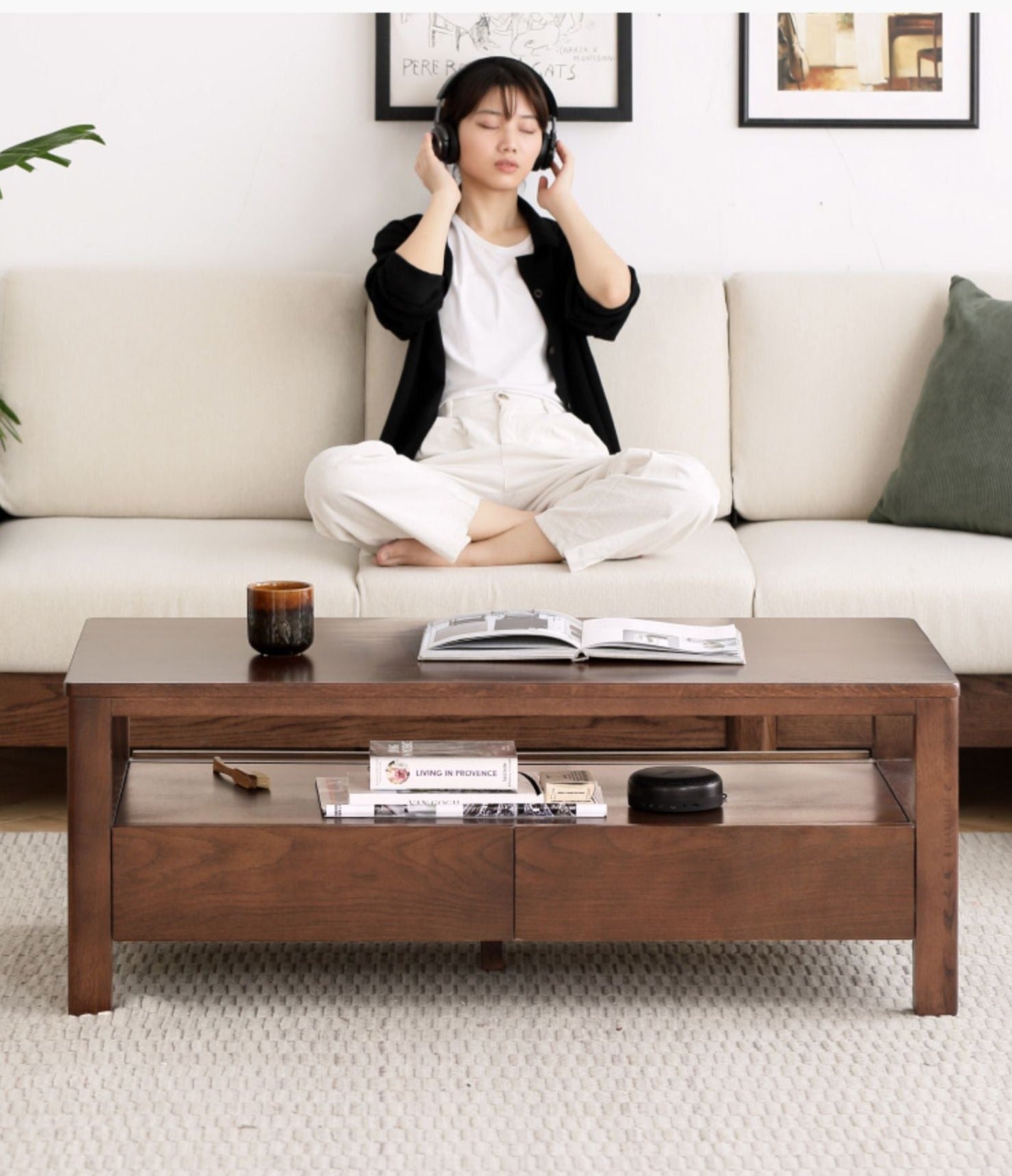 Oak, Ash Solid Wood Luxury Coffee Table