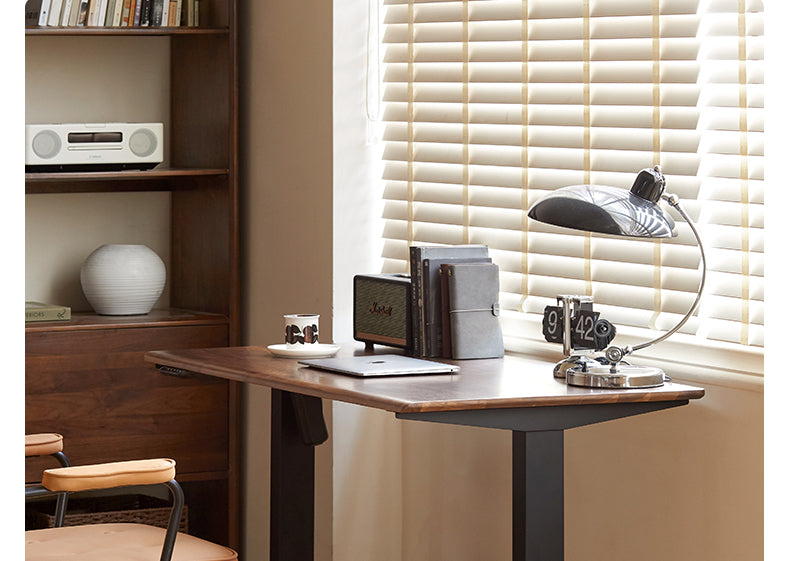 Black Walnut, Oak Solid Wood Electric Elevating Desk