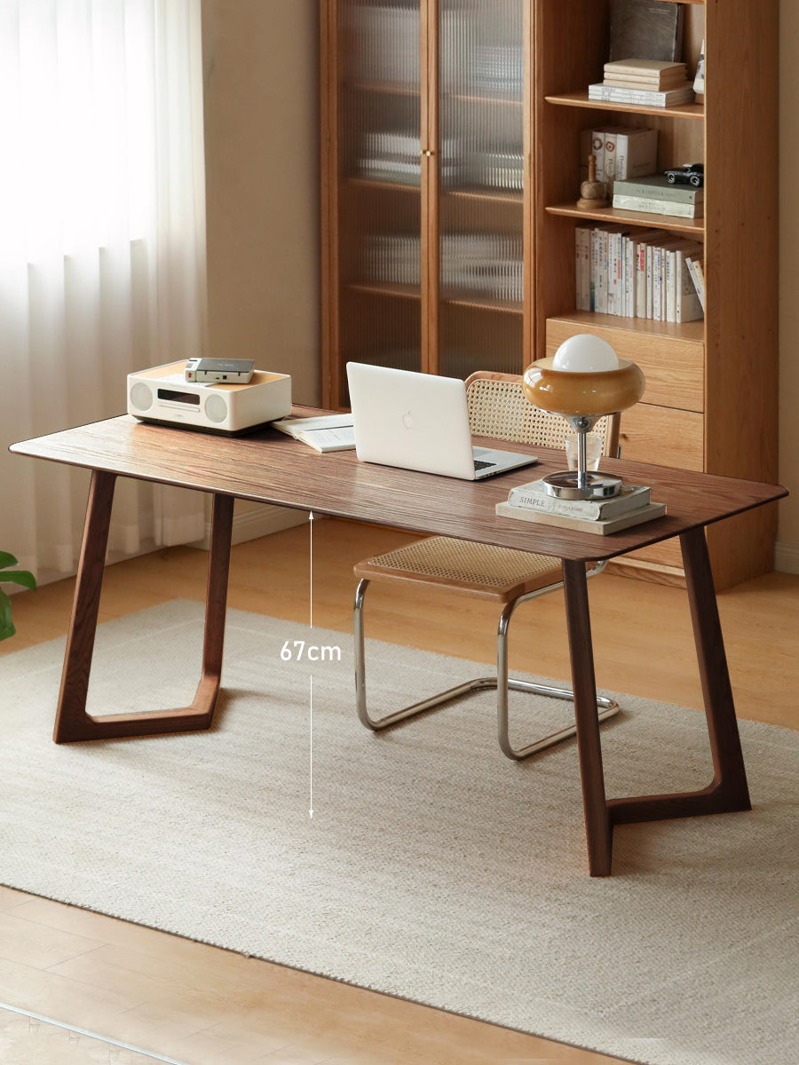 Oak, Ash Solid Wood Large Office Desk