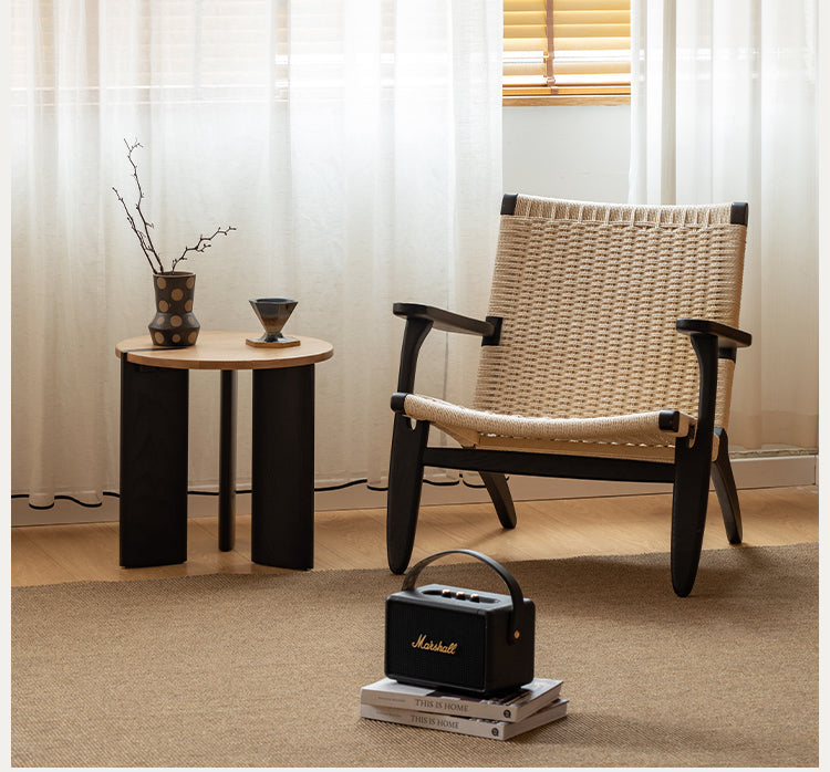 Ash Solid Wood Wabi Sabi Style Creative Coffee Table