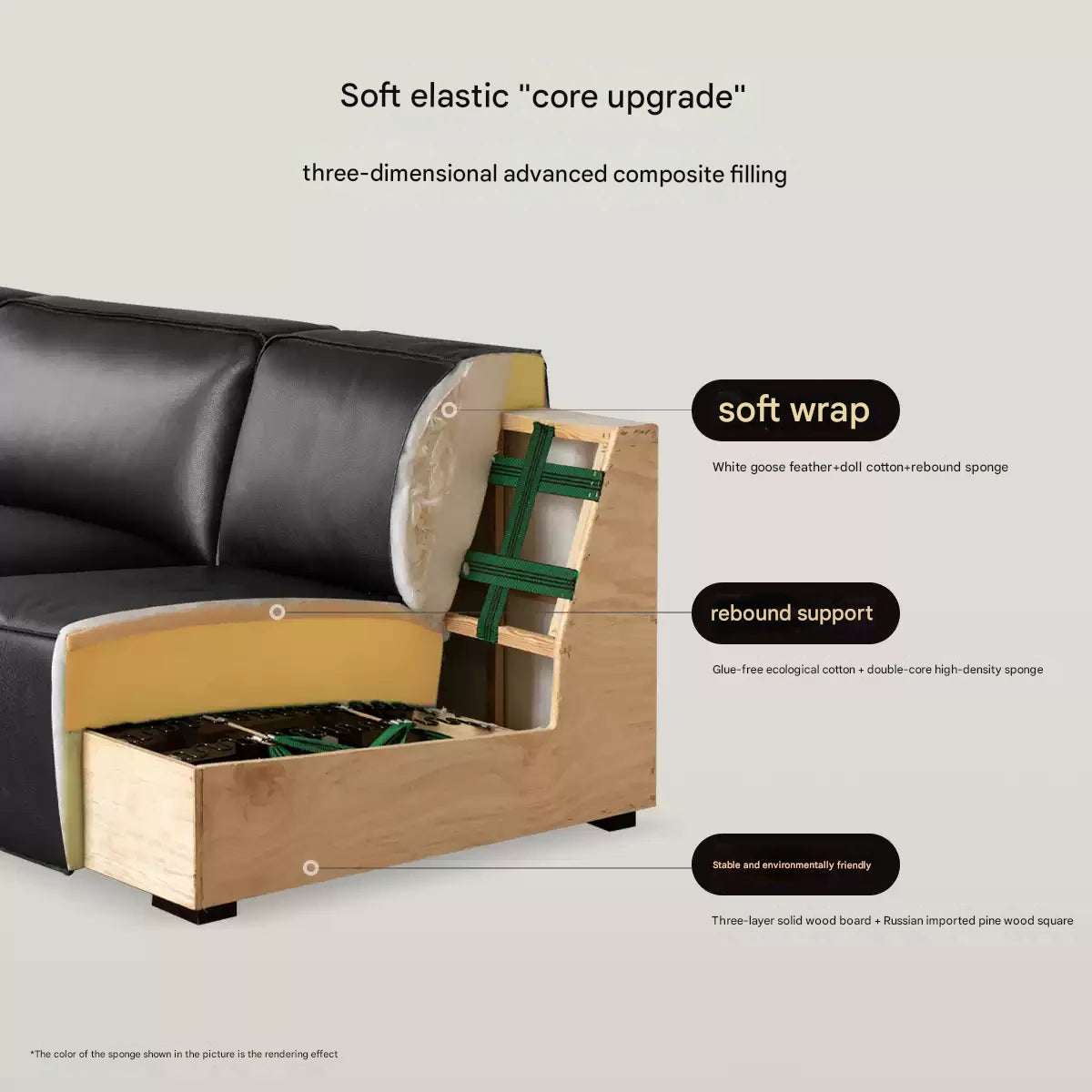 Genuine Leather Modern Minimalist Sofa