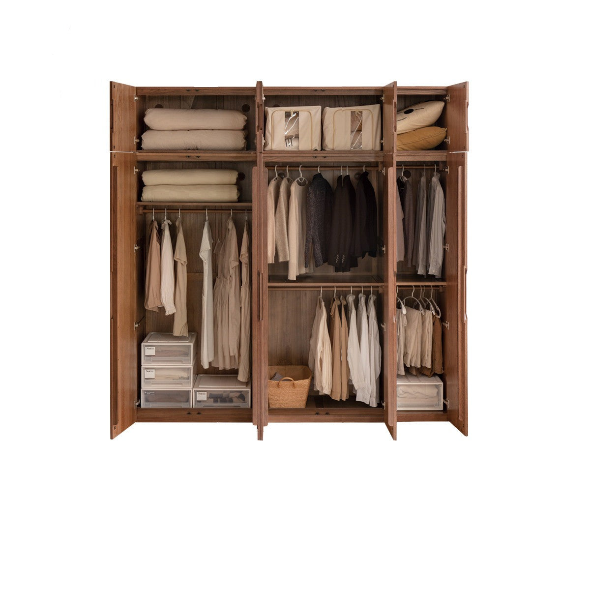 Oak Solid Wood Modern Wardrobe.