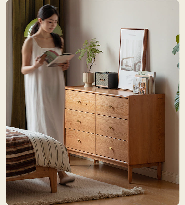 Cherry Solid Wood Chest Of Drawers