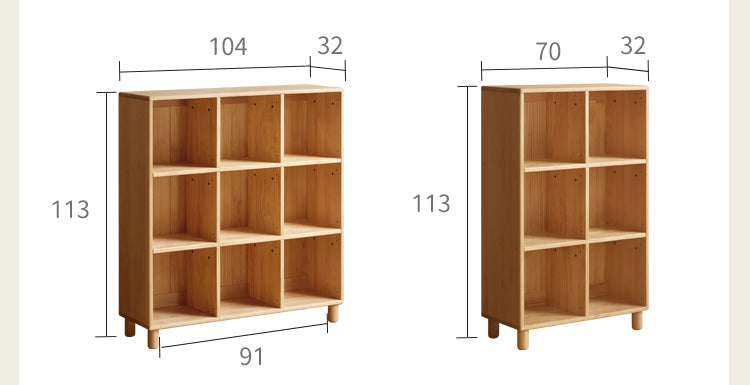 European Beech Solid Wood Combination Floor Kids Cabinet