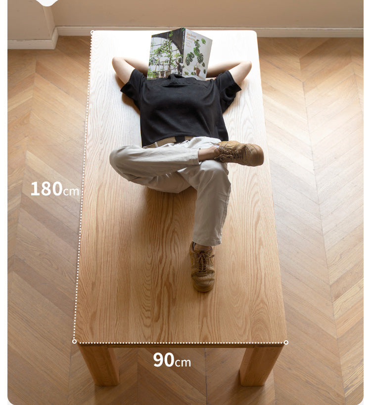 Oak Solid Wood Thick Legs Dining Table