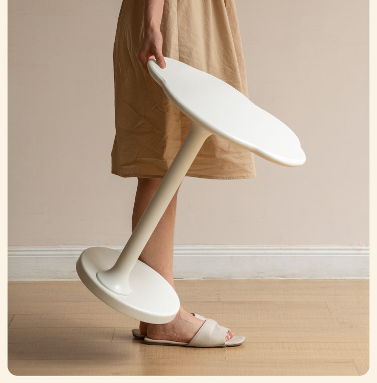 Rubberwood Solid Wood Cloud Side Table