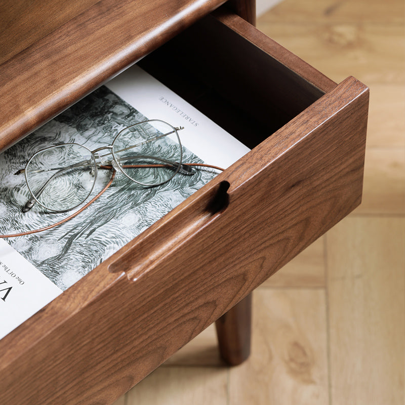 Black Walnut, Ash Solid Wood Nordic Modern Nightstand