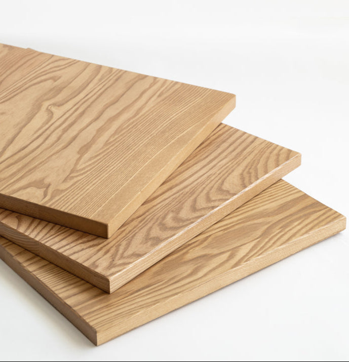 Ash Solid Wood Modern Rock Board Square Coffee Table
