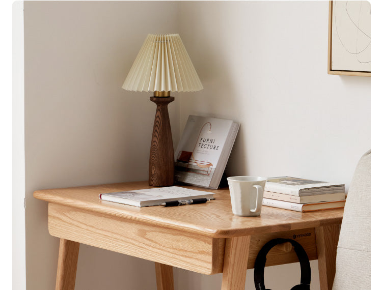 Oak, Beech Solid Wood Office Desk, Console Table
