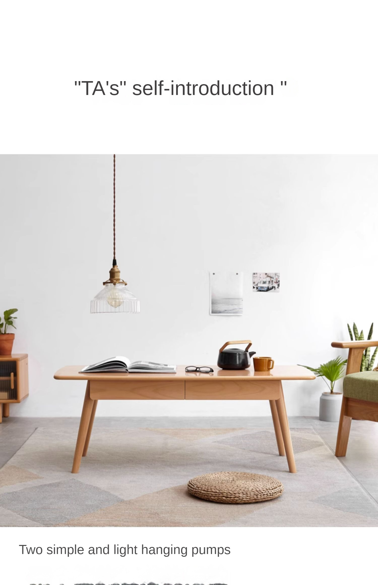 Beech Solid Wood Coffee Table