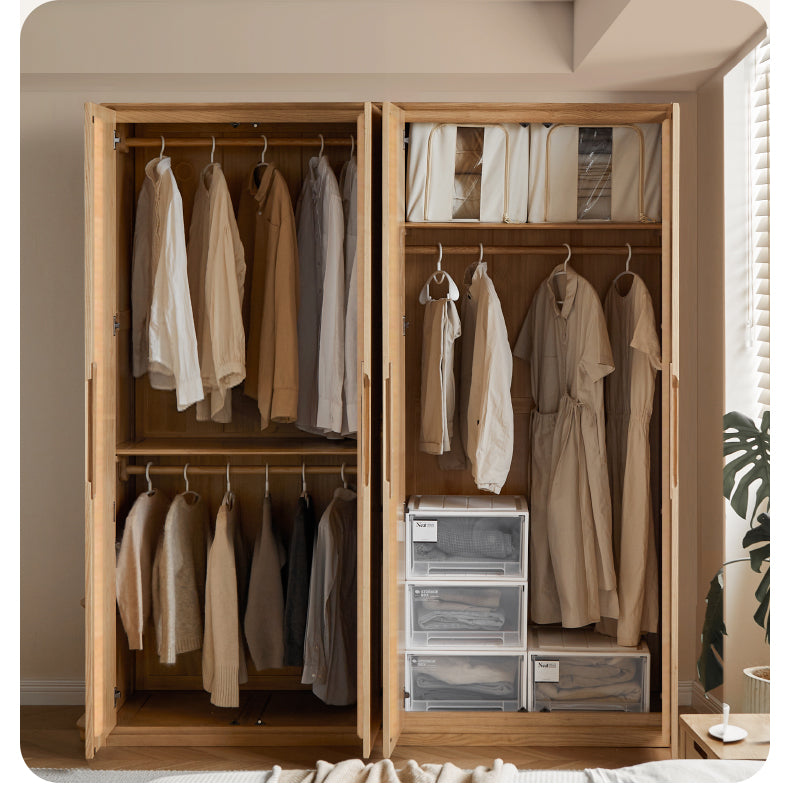Ash Solid Wood Wardrobe Modern.