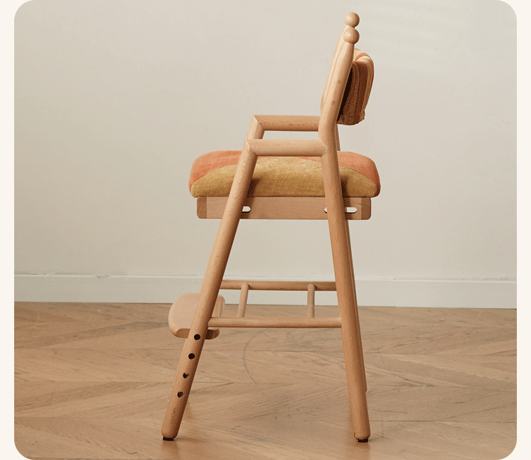 Beech Solid Wood Children's Adjustable Learning Chair.
