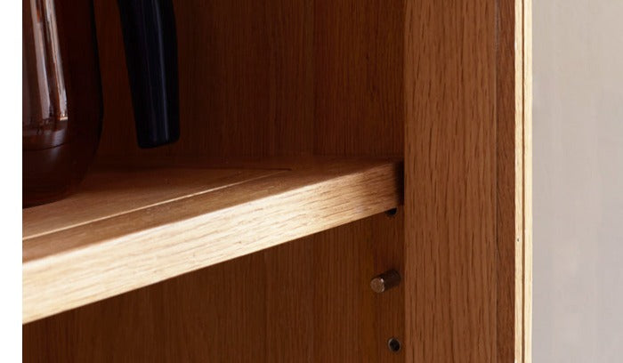 Oak solid wood side cabinet"